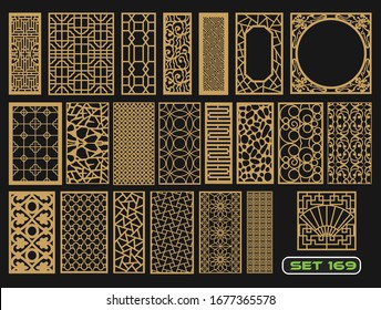 Modern decorative set 169 for laser cut