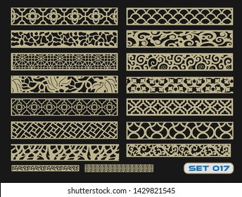 Modern decorative set 17 for laser cut