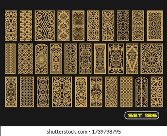 Modern decorative set 186 for laser cut