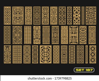 Modern decorative set 187 for laser cut