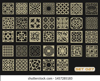 Modern decorative set 27 for laser cut