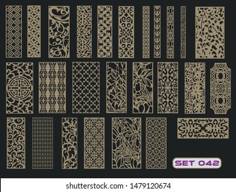 Modern decorative set 42 for laser cut