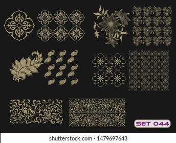 Modern decorative set 44 for laser cut