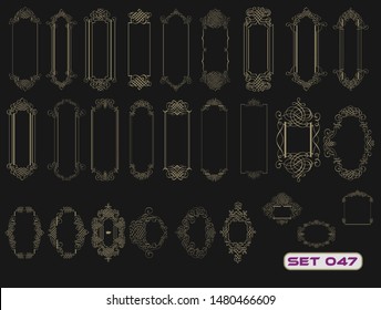 Modern decorative set 47 for laser cut