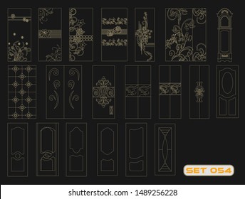 Modern decorative set 54 for laser cut