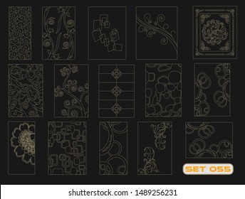 Modern decorative set 55 for laser cut