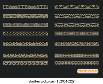Modern decorative set 60 for laser cut