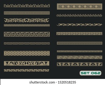 Modern decorative set 62 for laser cut