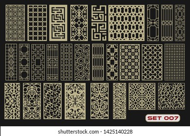 Modern decorative set 7 for laser cut