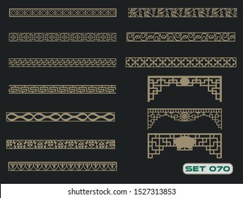 Modern decorative set 70 for laser cut