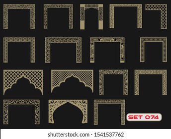 Modern decorative set 74 for laser cut