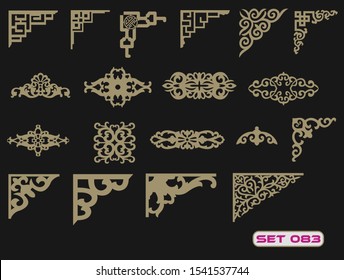 Modern decorative set 83 for laser cut