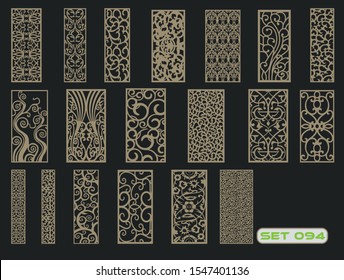 Modern decorative set 94 for laser cut