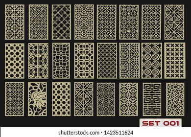 Conjunto decorativo moderno para corte láser