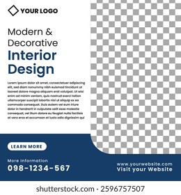 Modern decorative social media flyer real estate