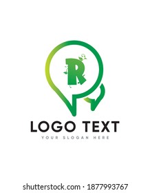 A modern and decorative spring themed letter type R logo template, Vector logo for business and company identity 