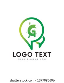 A modern and decorative spring themed letter type G logo template, Vector logo for business and company identity 