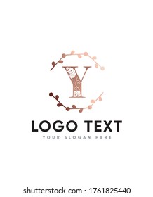Modern decorative style initial letter type Y logo template, Vector logo for business and company identity 