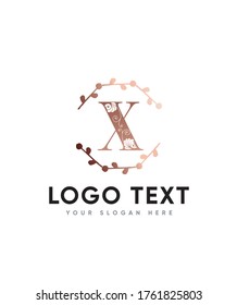 Modern decorative style initial letter type X logo template, Vector logo for business and company identity 