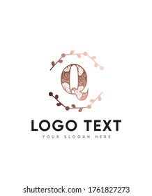Modern decorative style initial letter type Q logo template, Vector logo for business and company identity 