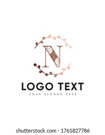 Modern decorative style initial letter type N logo template, Vector logo for business and company identity 