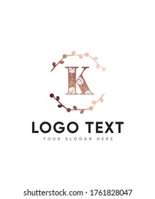 Modern decorative style initial letter type K logo template, Vector logo for business and company identity 