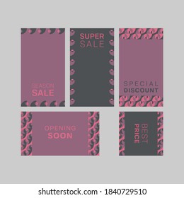 Modern decorative vector frames. Editable design templates for web, social media, promo, ads, banners etc. fivo sans