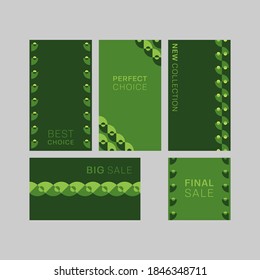 Modern decorative vector frames. Editable design templates for web, social media, promo, ads, banners etc. fivo sans