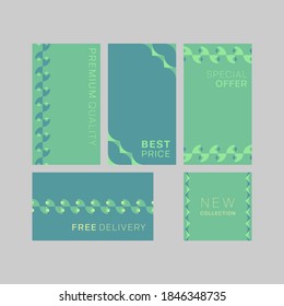 Modern decorative vector frames. Editable design templates for web, social media, promo, ads, banners etc. fivo sans