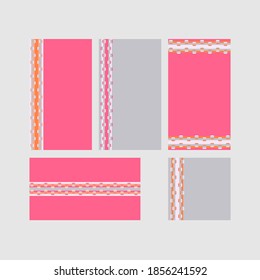 Modern decorative vector frames. Editable design templates for web, social media, promo, ads, banners etc.