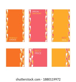 Modern decorative vector frames. Editable design templates for web, social media, promo, ads, banners etc.