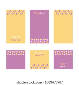 Modern decorative vector frames. Editable design templates for web, social media, promo, ads, banners etc.