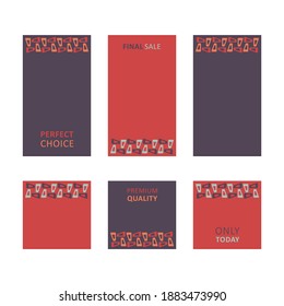 Modern decorative vector frames. Editable design templates for web, social media, promo, ads, banners etc.