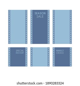 Modern decorative vector frames. Editable design templates for web, social media, promo, ads, banners etc.