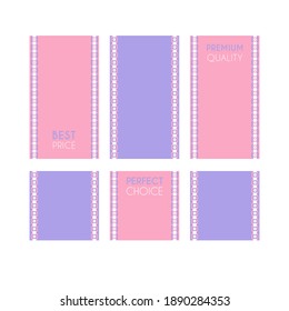 Modern decorative vector frames. Editable design templates for web, social media, promo, ads, banners etc.