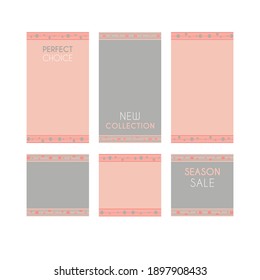 Modern decorative vector frames. Editable design templates for web, social media, promo, ads, banners etc.