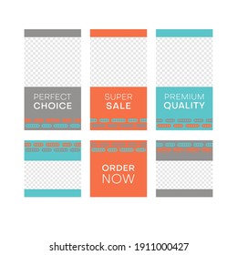 Modern decorative vector frames. Editable design templates for web, social media, stories, ads, banners etc.