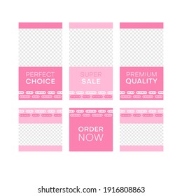 Modern decorative vector frames. Editable design templates for web, social media, stories, ads, banners etc.