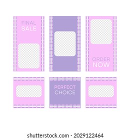 Modern decorative vector frames. Editable design templates for web, social media, stories, ads, banners etc.