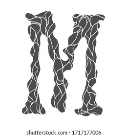 Modern decorative vector letter isolated on white background.Art font.