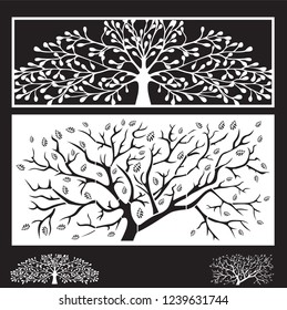 Modern Decorative Vector Trees panel