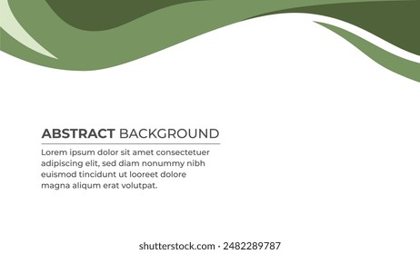 Modern decorative yellowish green wave abstract background banner design