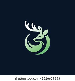 Plantillas modernas del logotipo del Vector animal del ciervo	