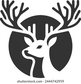 Modern Deer Head Illustration Logo