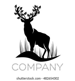 Modern deer logo