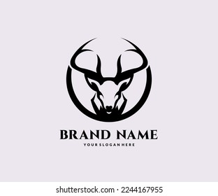 Modern deer logo template  Looks simple but memorable so it's easy to apply various products   places  this logo ideal for any companies 