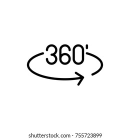 Modern degrees line icon. Premium pictogram isolated on a white background. Vector illustration. Stroke high quality symbol. Degrees icon in modern line style.