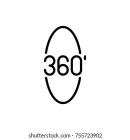 Modern degrees line icon. Premium pictogram isolated on a white background. Vector illustration. Stroke high quality symbol. Degrees icon in modern line style.