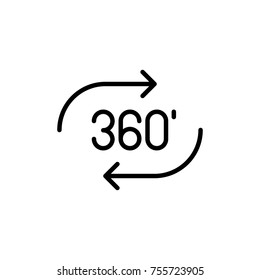 Modern degrees line icon. Premium pictogram isolated on a white background. Vector illustration. Stroke high quality symbol. Degrees icon in modern line style.