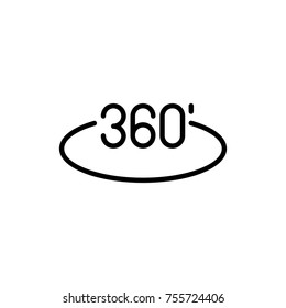 Modern degrees line icon. Premium pictogram isolated on a white background. Vector illustration. Stroke high quality symbol. Degrees icon in modern line style.